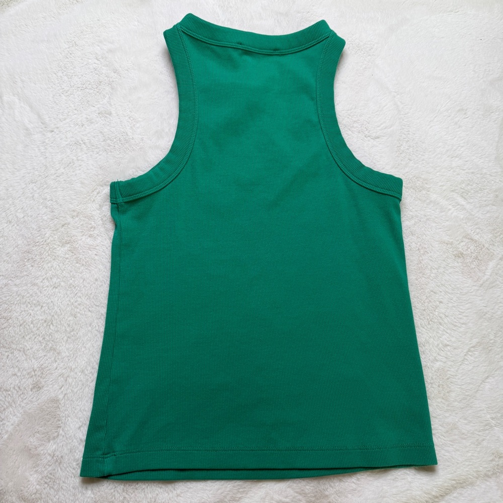 Mango Green Ribbed Tank Top - Picture 2 of 5